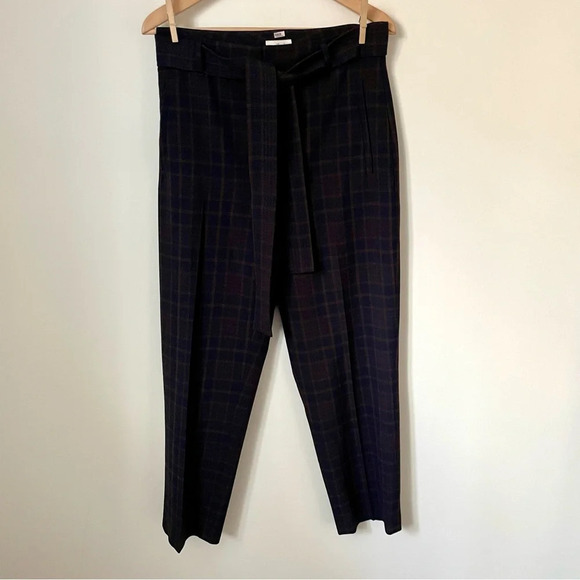 Aritzia  Wilfred Tie Front Jallade Pant Tweed Plaid - Picture 3 of 8